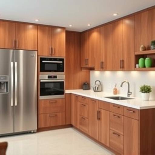 Cocina inteligente con control por voz y electrodom&eacute;sticos conectados